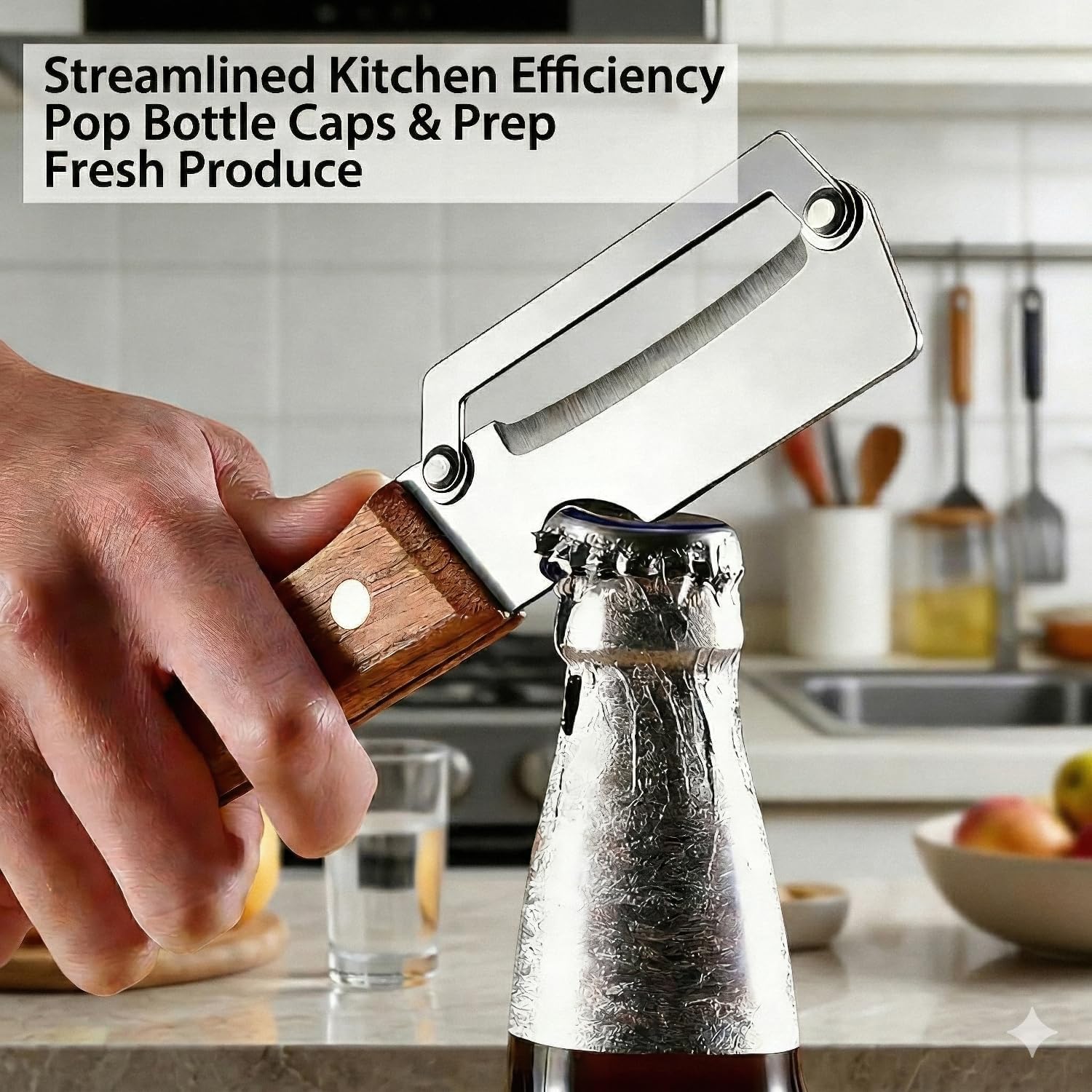 2-in-1 Vegetable Peeler with Wooden Handle